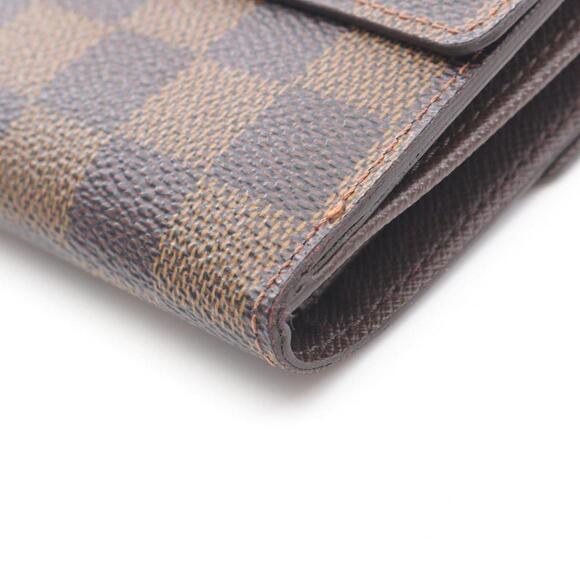 LOUIS VUITTON Brown Damier Leather Wallet - Picture 8 of 10